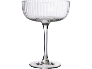 ERNST pezsgőspohár 20cl, d10 h13.7 cm, bordázott üveg, átlátszó 2db