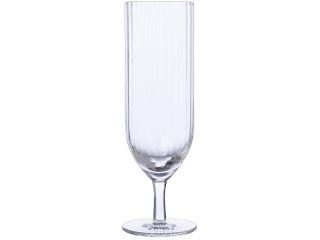ERNST pezsgőspohár 20cl, d5 h18 cm, bordázott üveg, átlátszó 2db