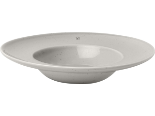 ERNST tányér, d25 h5 cm, porcelán, homokszürke