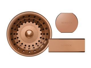 Schock szűrőkosár, távműködtető gomb és túlfolyó takaró SIGD175 Réz
