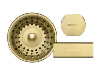 Schock szűrőkosár, távműködtető gomb és túlfolyó takaró SIGN175 White Gold