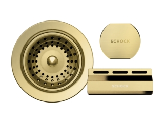 Schock szűrőkosár, távműködtető gomb és túlfolyó takaró MOND100X-D100S-D100-D100L White Gold