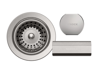 Schock szűrőkosár, távműködtető gomb és túlfolyó takaró MOND150 Inox