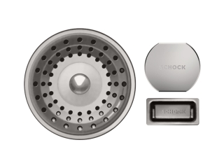 Schock szűrőkosár, távműködtető gomb és túlfolyó takaró GREN100S-N100-N100L-N100XL Inox