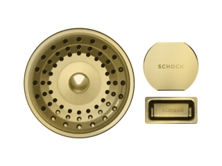Schock szűrőkosár, távműködtető gomb és túlfolyó takaró GREN200 White Gold