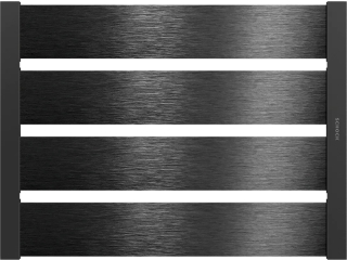 Schock szálcsiszolt fekete rozsdamentes acél edénycsepegtető 480 x 336 x 12 mm