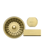Schock szűrőkosár, távműködtető gomb és túlfolyó takaró TIAD100-D100L-D100LS White Gold