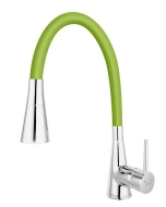 Ferro Zumba II flexibilis csövű csaptelep, 2 funkciós zuhanyfej, zöld