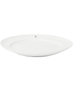ERNST tányér, d22 h2.5 cm, porcelán, krémfehér