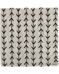 ERNST szalvéta, 33x33 cm, papír, bézs/fekete